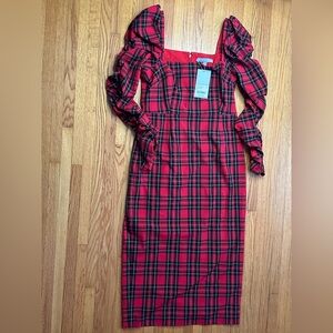 Antonio Melani women’s red plaid dress
